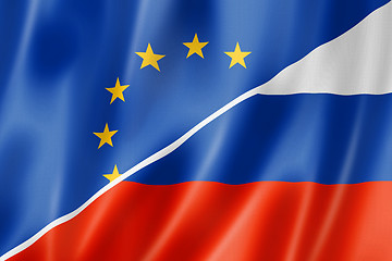 Image showing Europe and Russia flag