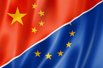 Image showing China and Europe flag