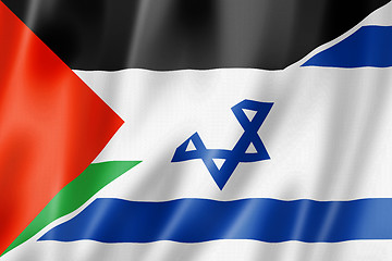 Image showing Palestine and Israel flag