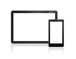 Image showing mobile phone and digital tablet pc