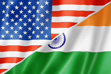 Image showing USA and India flag