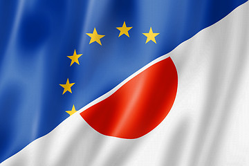 Image showing Europe and Japan flag
