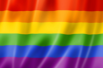 Image showing Rainbow gay pride flag