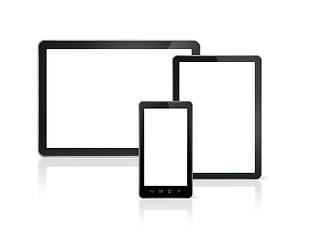 Image showing mobile phone and digital tablet pc