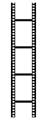 Image showing Filmstrip on white background