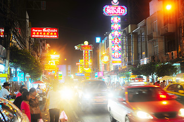 Image showing Yaowarat Road at night