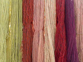 Image showing Vegetable dyed wool