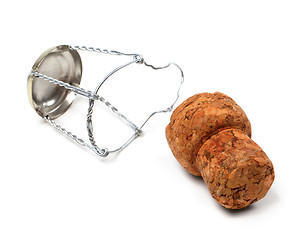 Image showing Champagne wine cork and muselet