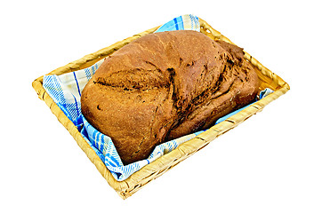 Image showing Rye homemade bread in a basket