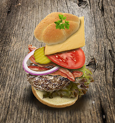 Image showing Ingredients Of Hamburger