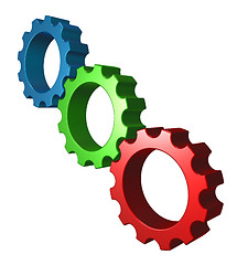 Image showing rgb gear wheels