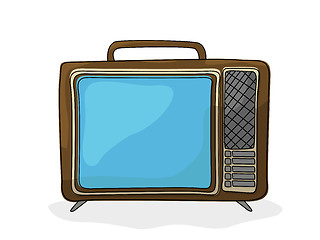 Image showing Retro cartoon  tv