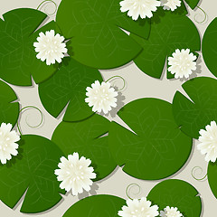 Image showing Water lilies design