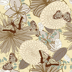 Image showing Seamless vector floral pattern
