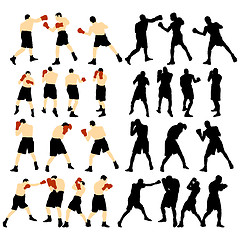 Image showing Boxing silhouette