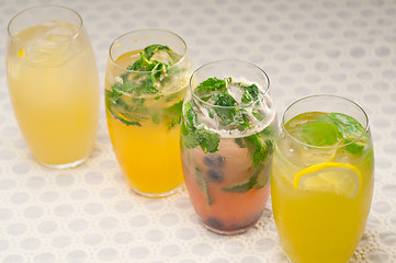 Image showing selection of fruits long drinks