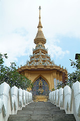 Image showing Stairs to a Buddhist shrine