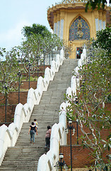 Image showing Stairs to a temple