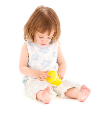 Image showing little girl with modelling foam