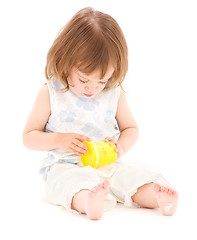 Image showing little girl with modelling foam