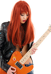 Image showing guitar babe