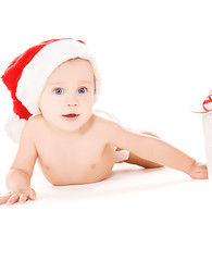 Image showing santa helper baby