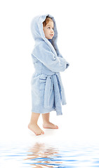 Image showing baby boy in blue robe