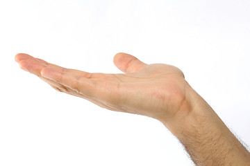 Image showing Holding out a hand