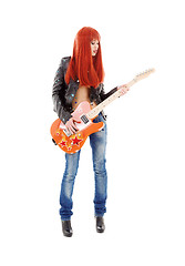 Image showing guitar babe