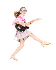 Image showing guitar girl