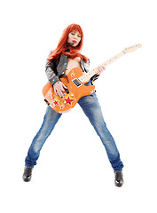 Image showing guitar babe