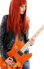 Image showing guitar babe