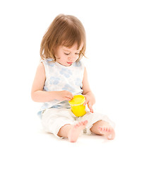 Image showing little girl with modelling foam