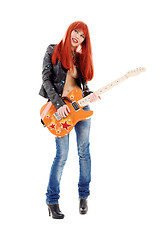 Image showing guitar babe