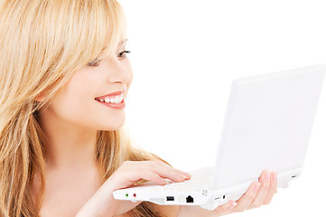 Image showing teenage girl with laptop computer