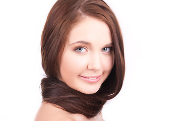 Image showing beautiful girl with long hair