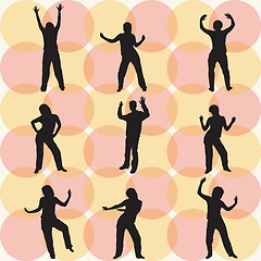 Image showing Dancing silhouettes