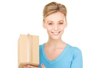 Image showing businesswoman with parcel