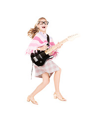 Image showing guitar girl