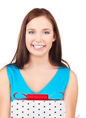 Image showing happy girl with gift box