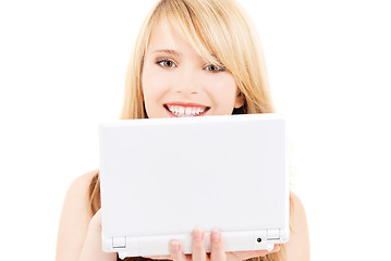 Image showing teenage girl with laptop computer