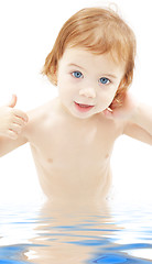 Image showing baby boy in water