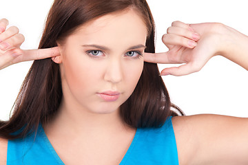 Image showing unhappy teenage girl