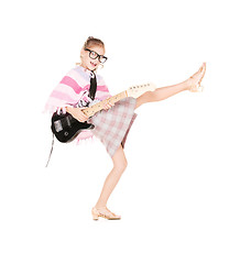 Image showing guitar girl