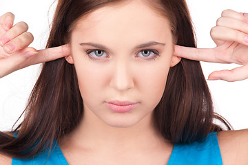 Image showing unhappy teenage girl