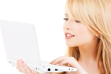 Image showing teenage girl with laptop computer