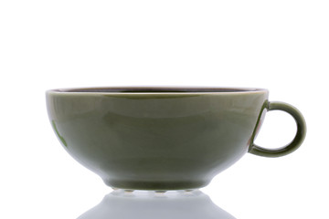 Image showing Green ceramic cup