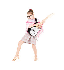 Image showing guitar girl