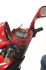 Image showing red electric scooter