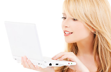 Image showing teenage girl with laptop computer